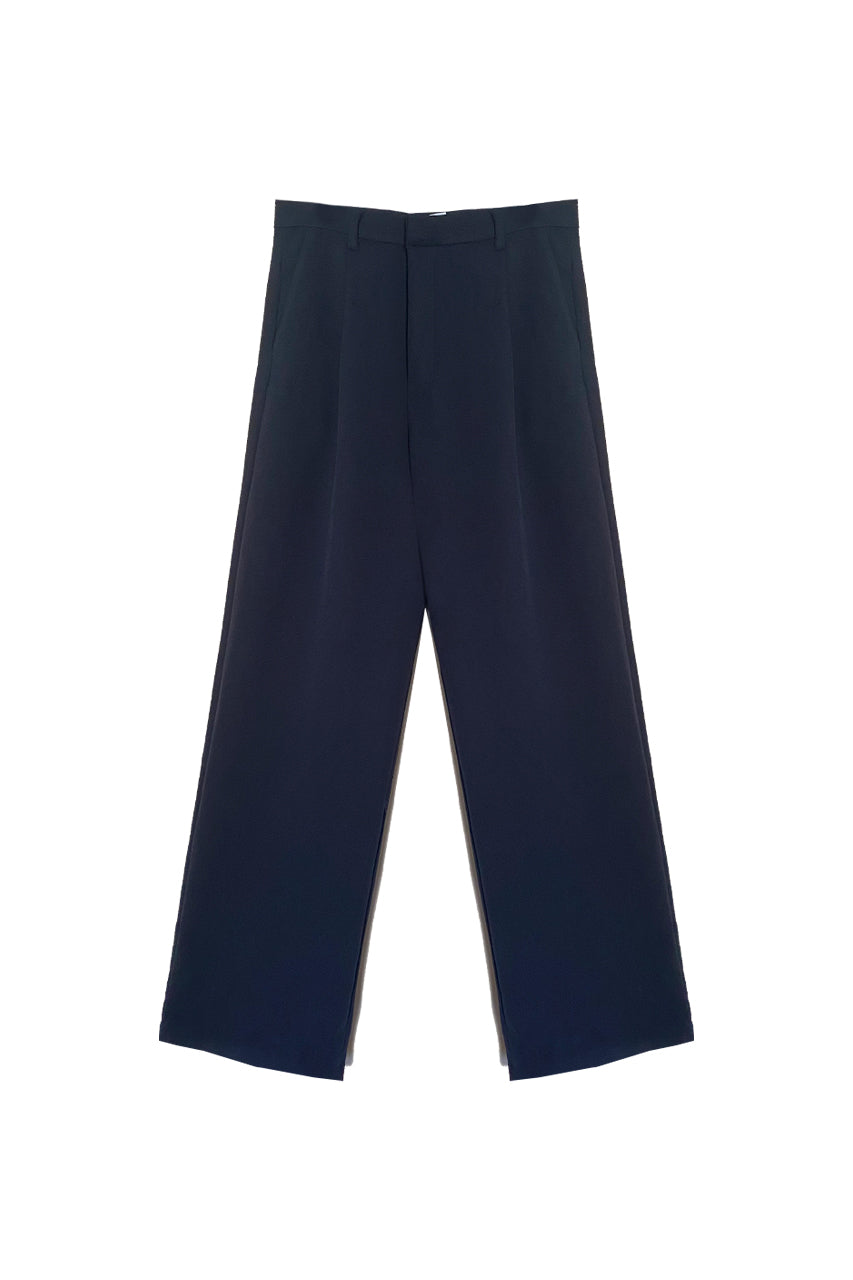 James AW Wide-Leg Trousers Navy