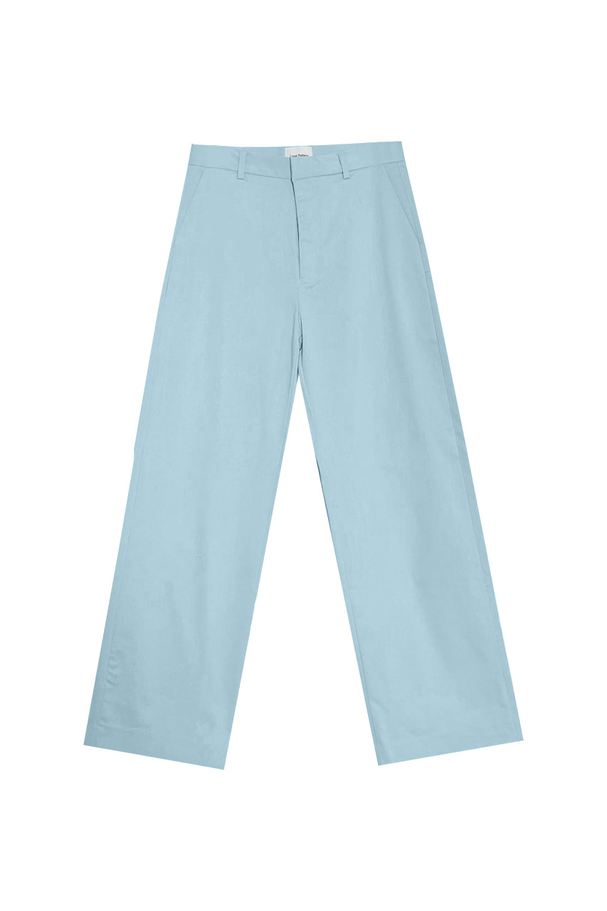 Terry Loose Bootcut Trousers Sky Blue